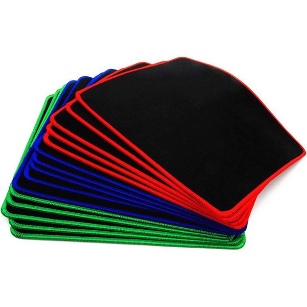 

computer office mouse pad pure black lock edge customized internet bar game desk