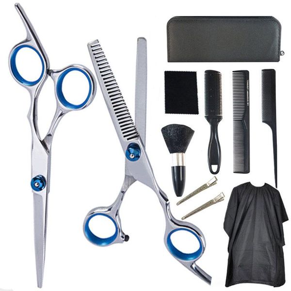 

hair scissors 11 pcs professional hairdressing kit cutting tail comb cape cutter