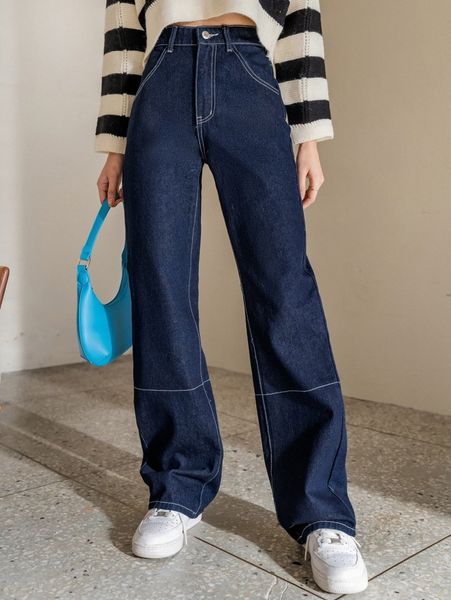 

dazy high waist wide leg jeans p9ea#, Blue