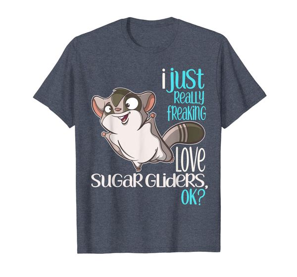 

i just freaking love sugar gliders gift t shirt, White;black