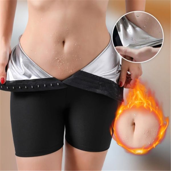 

pants leggings sweating womens shorts elastic waist trainer tummy control fitness summer, White;black