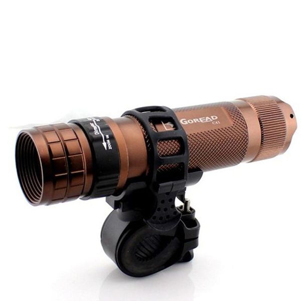 

adjustable 360 degree rotation cycling clip clamp bicycle light holder bike led torch mount lights