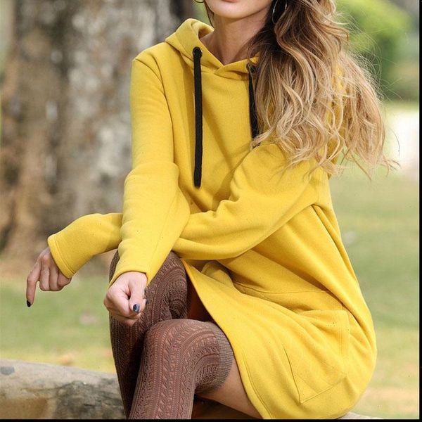 

womens dress sweater fashion casual style hooded hoodie long sleeve pocket bodycon tunic top, Black;gray