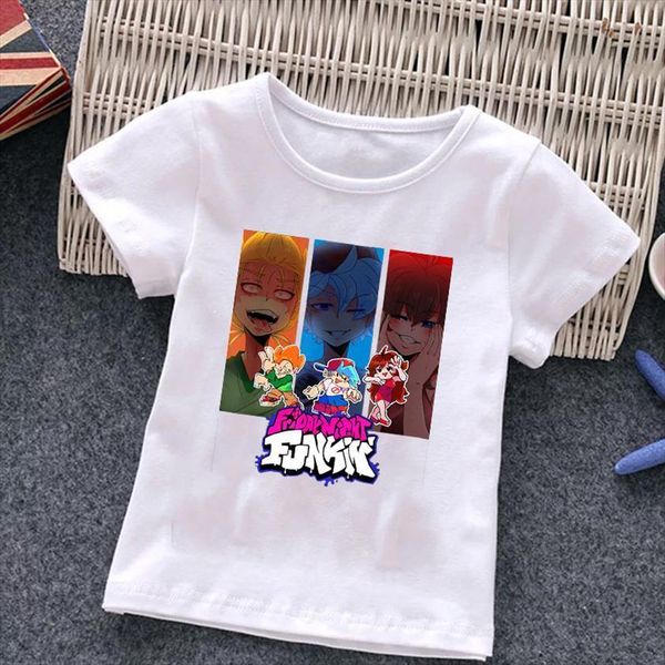 

boys amp girls cartoon t shirts kids night funkin print shirt for children summer short sleeve clothing, Blue