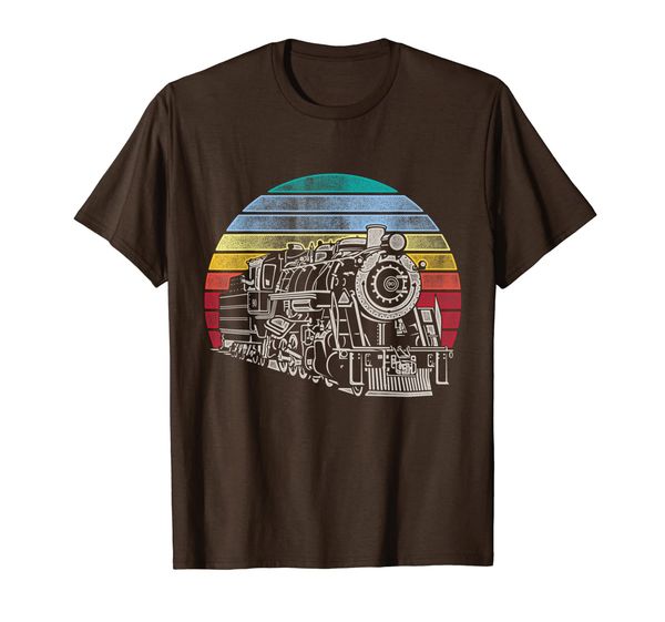 

vintage steam train retro train lovers gift t-shirt, White;black