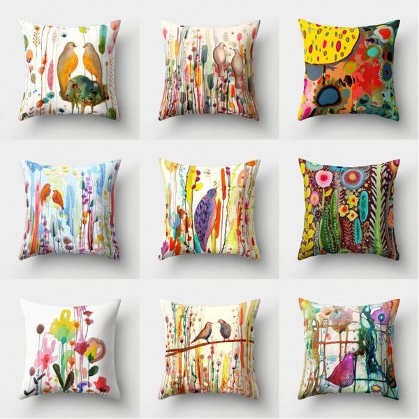 

cushion/decorative pillow animals dakimakura scenery cushion cover car waist case office pillowcase throw pillows for living room sofa home