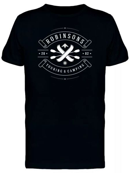 

Robinsons Touring & Camping Men's Tee -Image by Shutterstock, White;black