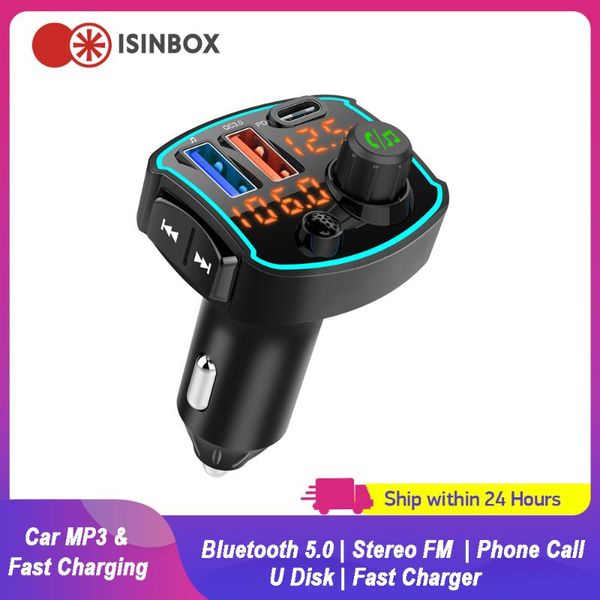 

car audio mp3 player wireless fm transmitter bluetooth 5.0 dual usb fast charging handphone call siri control stereo music