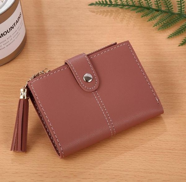 

wallets 2021 short ladies purse wallet card coin, Red;black