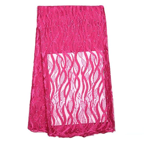 

ribbon the latest design of nigerian french lace fabric african party dress wholesale wedding reception, Pink;blue