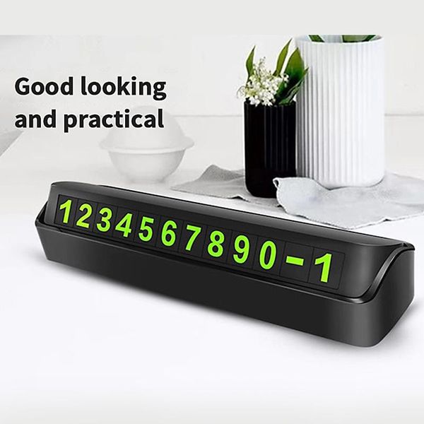 

interior decorations hidden night temporary mobile auto rotary car-styling accessories creative car phone number card parking plate luminous