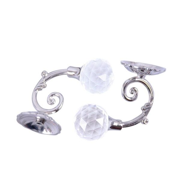 

other home decor 2pcs curtain hooks crystal ball shape metal tieback hanger window door cloth holdback holder