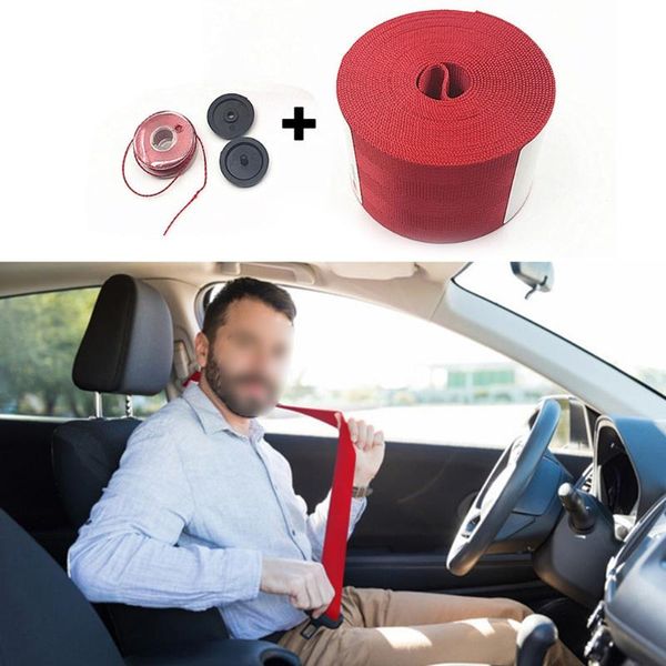 

1roll red 3.6m-4.8cm personalized modification car seat belt webbing universal safety accessories belts