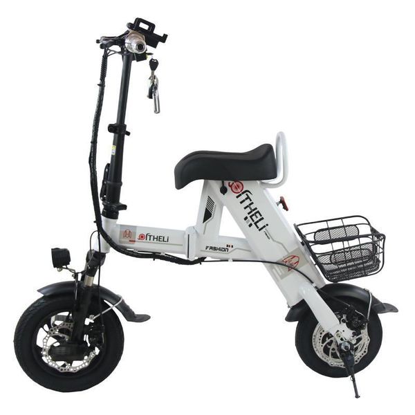 

electric bicycle lightweight scooter two wheels 36v 400w mini foldable e for adults with seats, Silver;blue