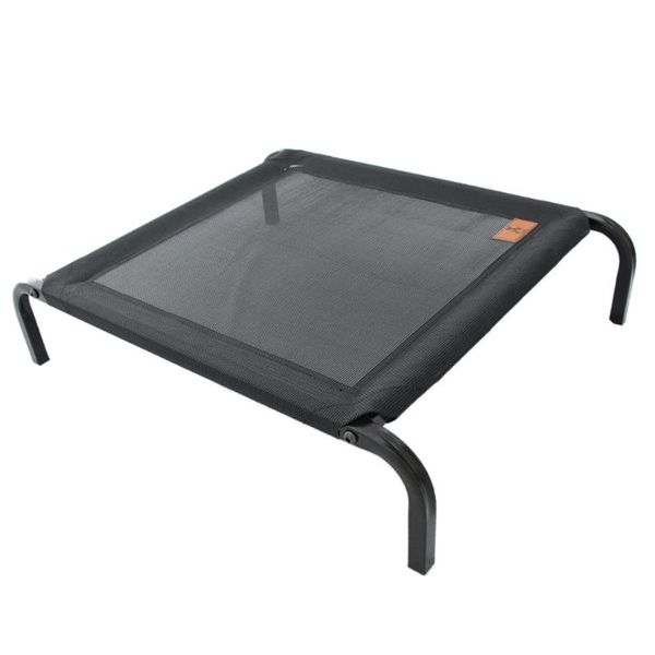 

cat beds & furniture elevated pet cot bed portable camping raised dog with metal frame, bearing weight up to 90kg / 198 lb ( black )