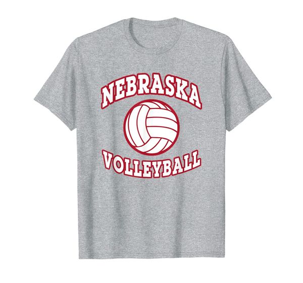 

nebraska volleyball t-shirt, White;black