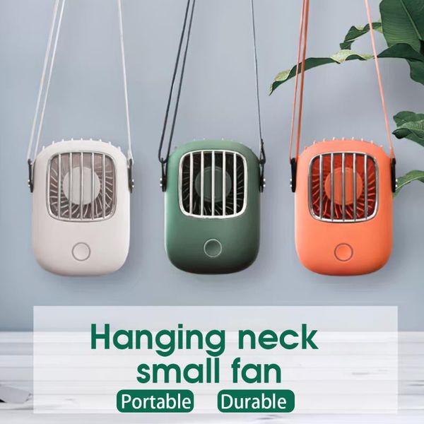 

electric fans hanging neck fan portable mini usb rechargeable handheld mute cooling cold wind multifunctional desksmall