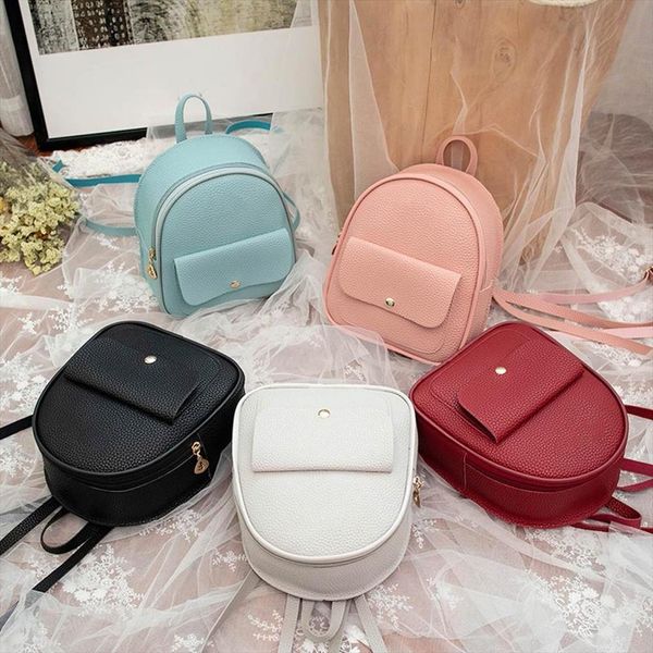 

fashion women shoulders small backpack purse letter mobile phone simple ladies travel bag student school backpacks