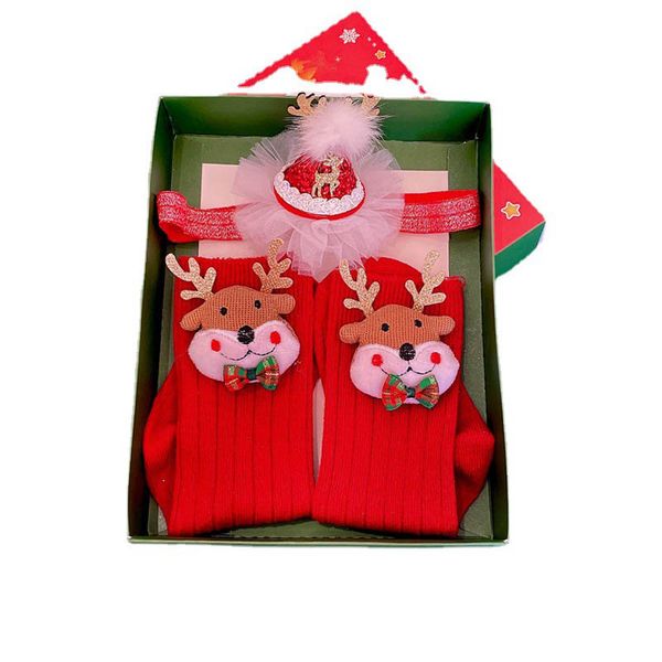 

girls hair accessories hairclips bb clip barrettes clips headbands for children kids christmas hat with baby socks gift box set b9091, Slivery;white