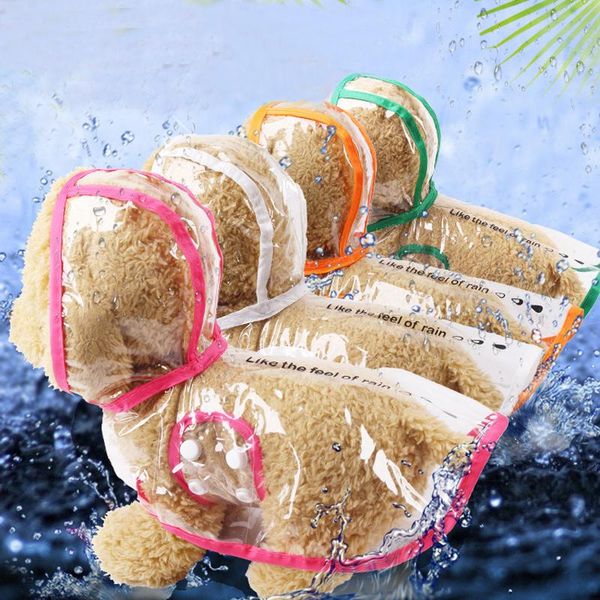

dog apparel fashion pet clothes raincoat transparent rain coat waterproof pets raincoats small dogs clothing xs-xxl