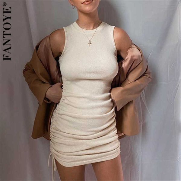 

fantoye katoen ruches trekkoord party dress women mouwlless elastic mini jurk vintage summer bodycon club wear vestidos, Black;gray