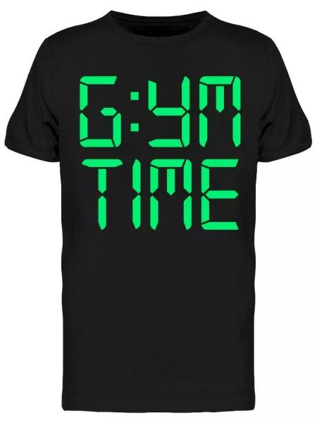 

gym time tee men's -image by shutterstock, White;black
