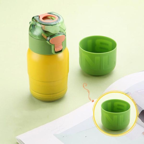 

water bottles 40# cartoon kettle vacuum flasks straw flask portable cup universalÂ thermoses for children gift