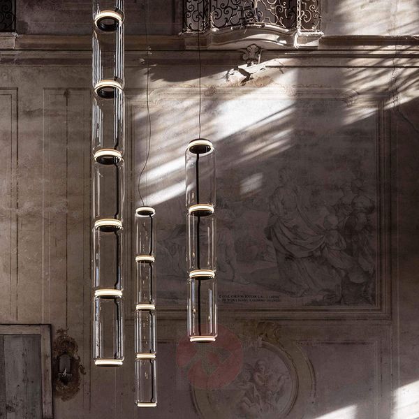 İtalya tasarımcı cam kolye lambaları modern yatak odası / oturma odası led kolye lamba sanat dekor asılı ışıklar süspansiyon