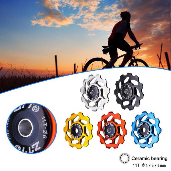 

tools ztto 11t mtb bicycle rear derailleur jockey wheel ceramic bearing pulley road bike guide roller idler accessories