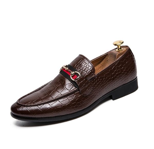 

men oxford shoes snake skin prints classic style formal man dress business office wedding lace up pointed toe luxurys leather shoe, Black