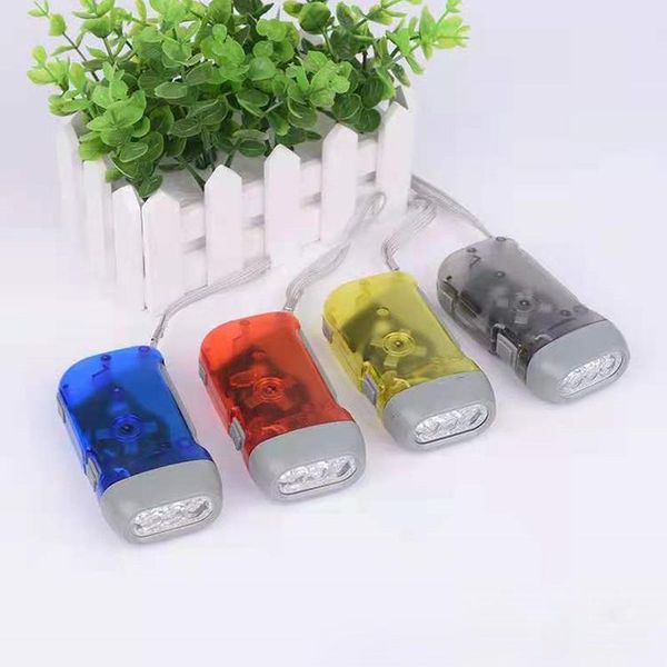 

flashlights torches portable 3 led hand press generator crank power supply winding torch camping lamp outdoor home