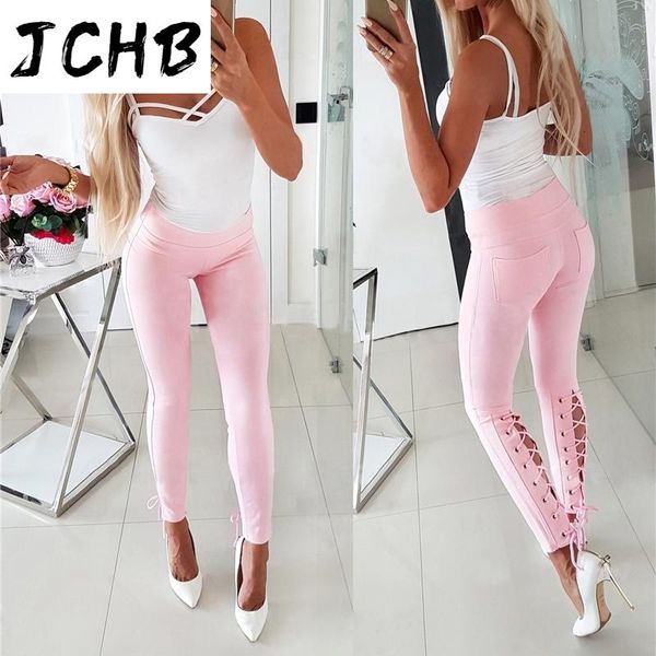 

summer elegant solid long trousers women back cross bandage pockets decor elastic high waist slim package hip thin pencil pants women's, Black;white