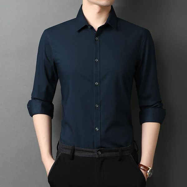 

men's casual shirts 2021 spring and autumn long-sleeved shirt men business bottoming jke2515, White;black