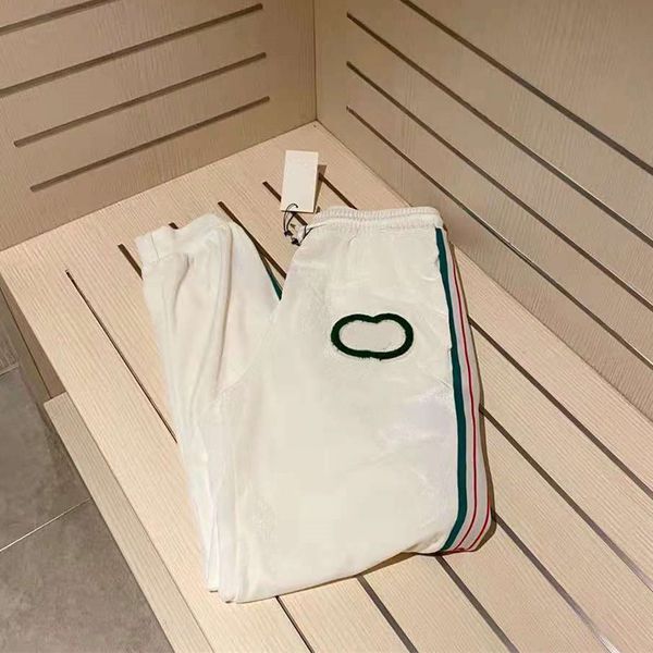 

2021 autumn new fashion brand ancient home green flocking loose and thin velvet couple casual pants, Black;white