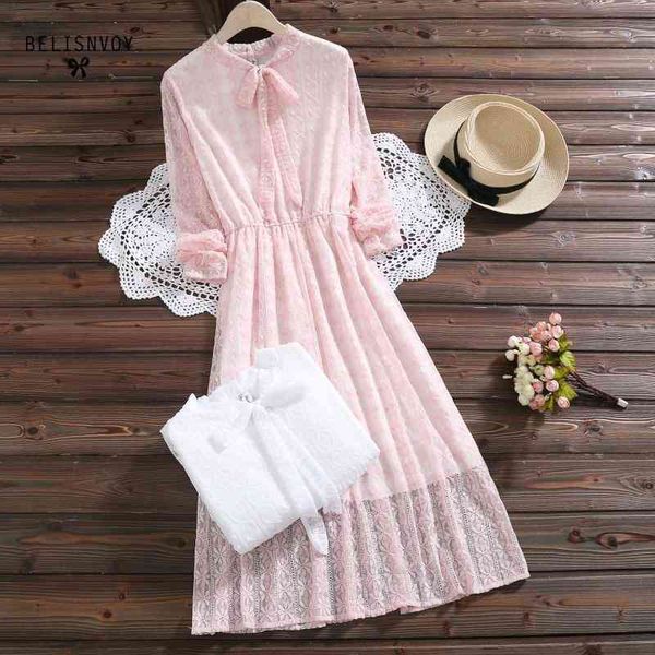 

robe femme korean style fashion female slim high waist sweet warm autumn winter vestidos women thicken long sleeve lace dresses 210520, Black;gray