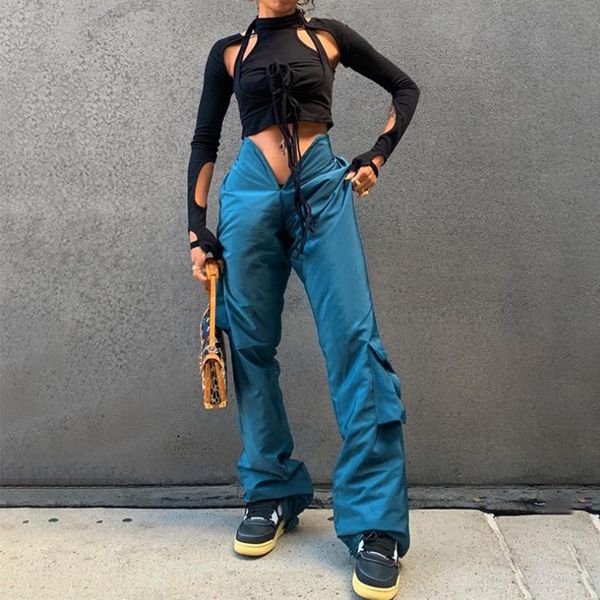 

flare pants spring v-shaped woman pantalones de mujer cargo pour femme trousers high waist pantalon casual all-match women's & capris, Black;white