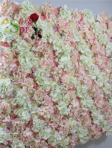 

mix light pink champagne series artificial rose wedding flower wall backdrop road lead table centerpiece ball decorative flowers & wreaths