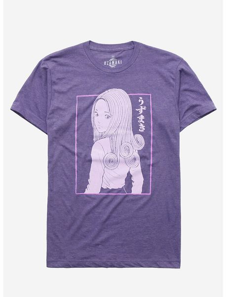 

junji ito uzumaki hair spirals t-shirt, White;black