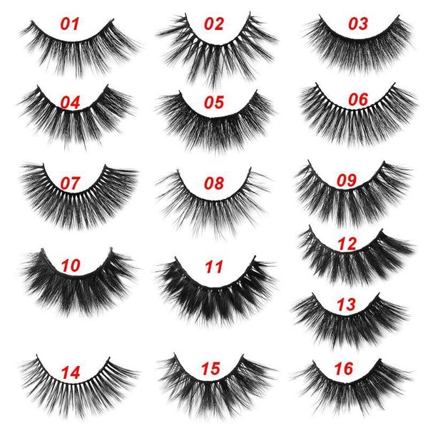 

1pair 3d long natural thick false eyelashes soft faux mink hair eye lashes handmade cross wispy eyelash extension makeup tools1