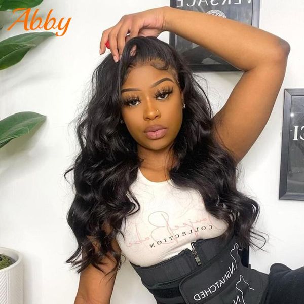 

lace wigs abby hair body wave part human for women 13*1 front machine made brazilian wig, Black;brown