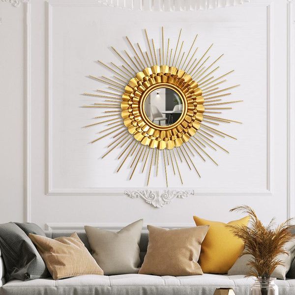 

mirrors gold wall hangings metal brass pendant for living room sun mirror decor