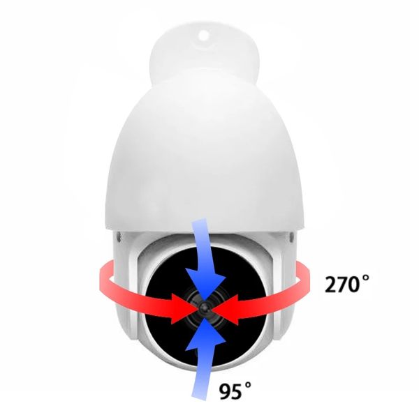 Câmeras IP 12V 2A 1080P 2MP CMOS Plástico Branco Água Impermeável IP66 AHD Mini PTZ Velocidade Dome Dome Gire a Detecção de Rosto Câmera CCTV