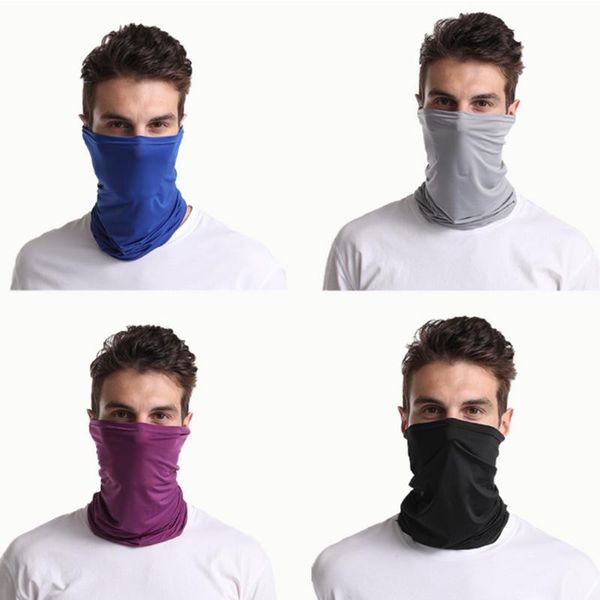

cycling caps & masks 4pcs outdoor summer sports running hiking polyester magic scarf sunblock face cover neck gaiter multifunctional seamles, Black
