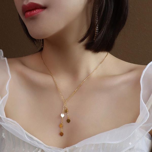 

pendant necklaces choker necklace 316l stainless steel gold plated for women 2021 fashion jewelry, Silver