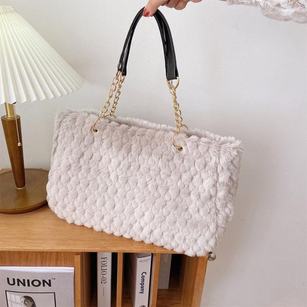 

leopard women's handbag large capacity fashion shoulder bags for women 2021 winter plush handbags designer hand