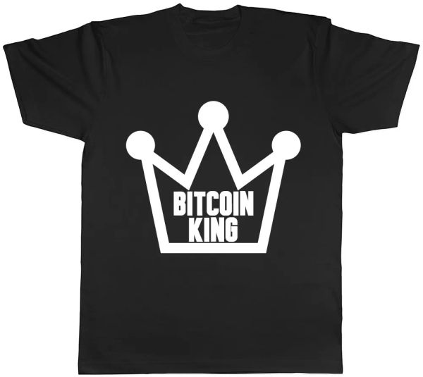 

bitcoin king mens womens ladies t-shirt, White;black