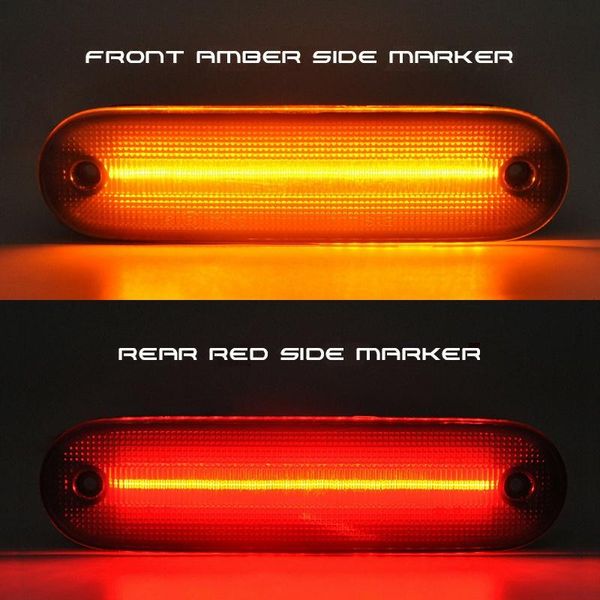 

emergency lights dhbh-2x car smoked led fender side marker for miata mx-5 1990-2005
