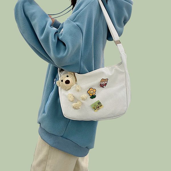 

bear trend one-shoulder bag messenger ladies canvas cute teddy ins street ndovq