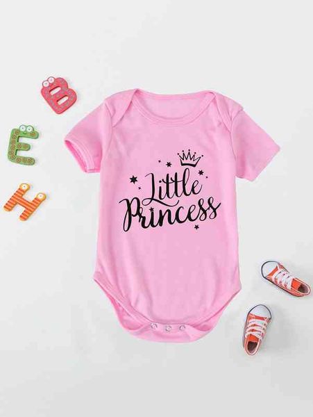 

baby crown & letter graphic bodysuit she, Blue