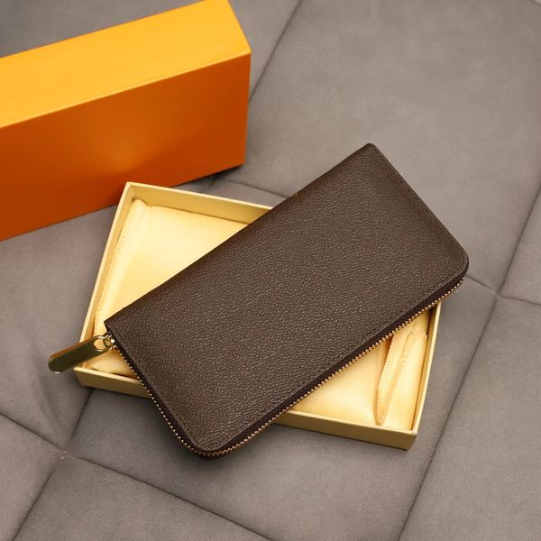 

designer luxury wallets for men and women fashion design 2021 coin long wallet classic brown zipper purses wholesale, Red;black